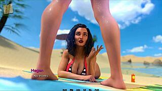 Brunette dancing in game with shaved look