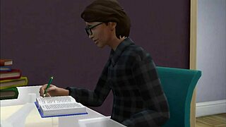 Blonde busty stepmom fucks nerd virgin son!