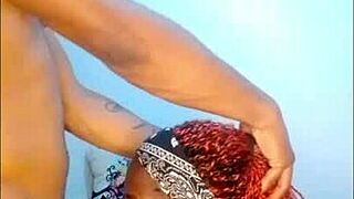 Colombian couple live cam show with big cock