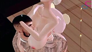 Katyqueenff imvu enjoys sex with follower in 3d anime