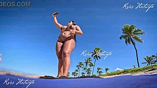 What would you do if you caught me like this on the beach in a tiny bikini, looking so naughty?