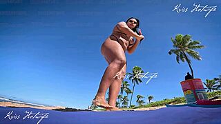 What would you do if you caught me like this on the beach in a tiny bikini, looking so naughty?