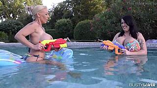 Busty Lovers Join Leanne Crow And Delzangel In The Pool