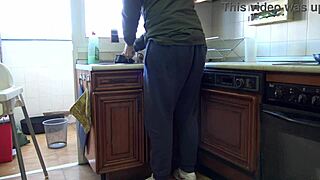 she was so horny, begging for kitchen pounding now