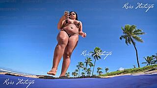 What would you do if you caught me like this on the beach in a tiny bikini, looking so naughty?