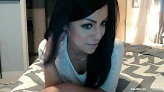 Watch Briana Lee Masturbate Her Natural Tits on Webcam!