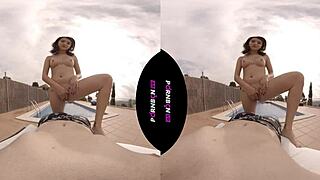 Latina Teen Footjob and Blowjob Outdoors