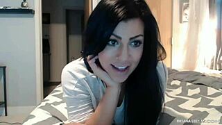 Watch Briana Lee Masturbate Her Natural Tits on Webcam!