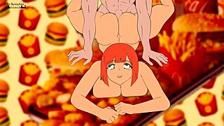 Anime Girl With McDonald's Eggs Fucks Homeless Man In Rough Hentai Cartoon