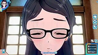 Koikatsu Sunshine Glasses Plain Girl Face-To-Face Sitting