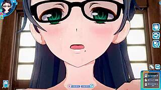 Koikatsu Sunshine Glasses Plain Girl Face-To-Face Sitting