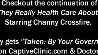 Channy Crossfire Spreads Shaved Pussy for Government Doctor in Tampa