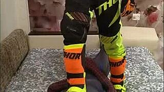 exciting gay adventure with spiderman and biker in spandex, leading to hardcore fucking and cumshots!