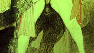 Vintage retro antique anime drawings