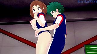 Ochako Uraraka and Izuku Midoriya in Intense Sex Scene - My Hero Academia Hentai
