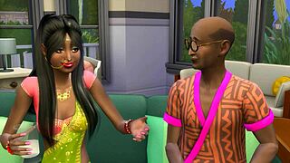 indian stepdaughter intensely helps her stepdad with erotic massage and blowjob