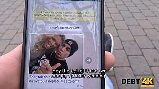 debt4k collector fucks blonde milf in front of her future husband, dominating the scene 😏🔥