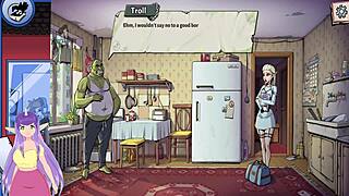 Hot elf blonde in souper game demo