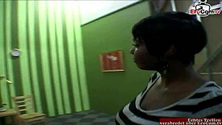 Black ebony slut with big natural tits picked up