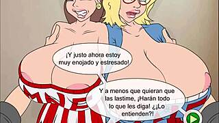 Busty cheer squad ass and tits in hentai cumshot 😍