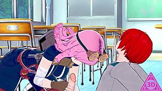 Koikatsu Hentai: Mei Hatsume And Shoto Todoroki Engage In Hardcore Sex, Blowjob, Handjob, And Cumshot In Uncensored Gameplay