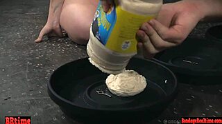 punished submissive bound and dominated in garage setting