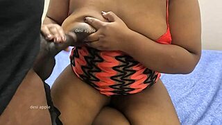 big tits bengali girl jerks stranger's dick 😏