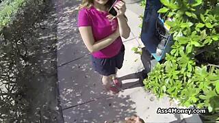 Broke Teen 18+ Transitions From Payphone To Cock Sucking