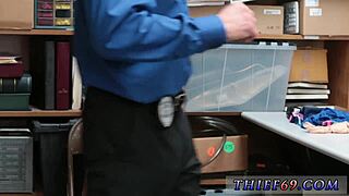 Teen Anal First Time with Oiled Brush in Hardcore Uniform Play