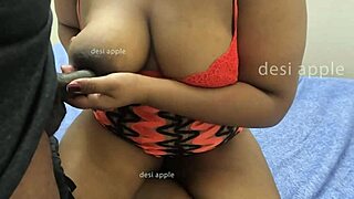 big tits bengali girl jerks stranger's dick 😏