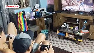 Curious Straight Buddy Rides Hard for Two in Raw Action