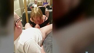 sexy tgirl pauline deepthroats mike's huge cock until he cums in her mouth pov