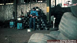 i'm seein this curvy german amateur milf gettin her tits banged in a fat orgy gangbang threesome