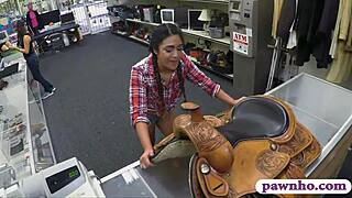 cute amateur brunette anal fucked by nasty pawn dude on hidden cam?