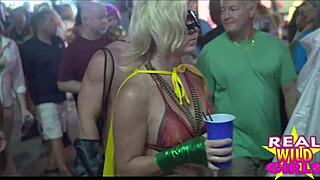 Sluts Flash on Fantasy Fest Streets!