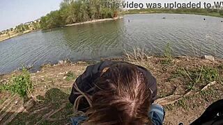 Adamdangertv a quick bj at the park with alexis