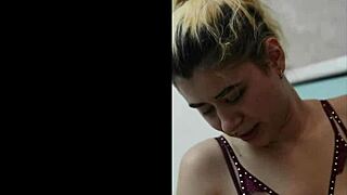 gave a blowjob in the kitchen with this blonde teen 😏