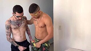 Visiting Tattooed Friend’s House to Relax, Shocked by His Huge Cock - Part I