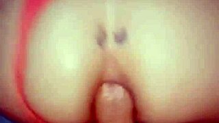 Blonde Babe Gets Anal Creampie in Lingerie!