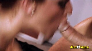 Hot Babe Gets Cum on Face