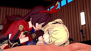 Genshin Impact - Two Archer Girls in Stunning 3D Hentai 4K 60FPS Uncensored