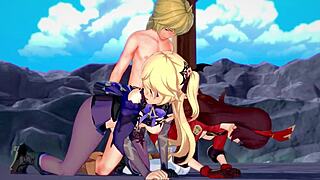 Genshin Impact - Two Archer Girls in Stunning 3D Hentai 4K 60FPS Uncensored