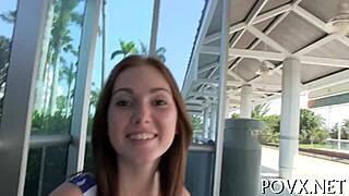 Natalie Lust Bent Over Sucking Cock In Pov Scene