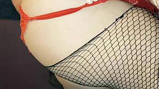 Christmas Striptease with Thong and Ripped Clothes