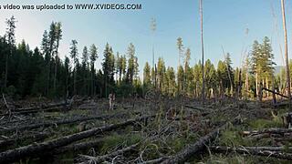 I’m so exposed, touching myself naked in the forest