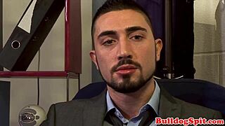 Young Punk Bounces on Boss's Hard Cock! Bloody Hell!