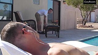 Hey man, watch me rail my poolboy’s tight butthole under the summer sun