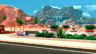 The sims 4 couple engages in passionate sex.