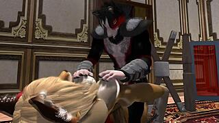 oh wow, unusual furry yiff order with big tits and monster cock in 3d hentai!