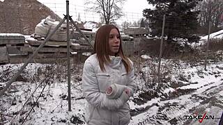 Busty Spanish Babe Cheated and Fucked Hard in Van